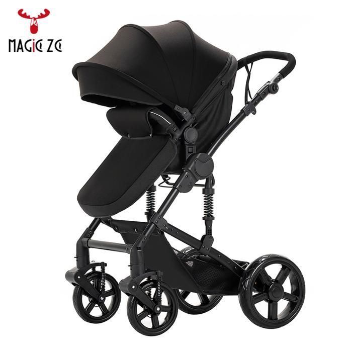 Kinderwagen voor pasgeborenen, Magic ZC kinderwagen, 3-in-1 kinderwagen, comfortabele reiswagen, trio kinderwagen met inklapbare reiswieg met één klik