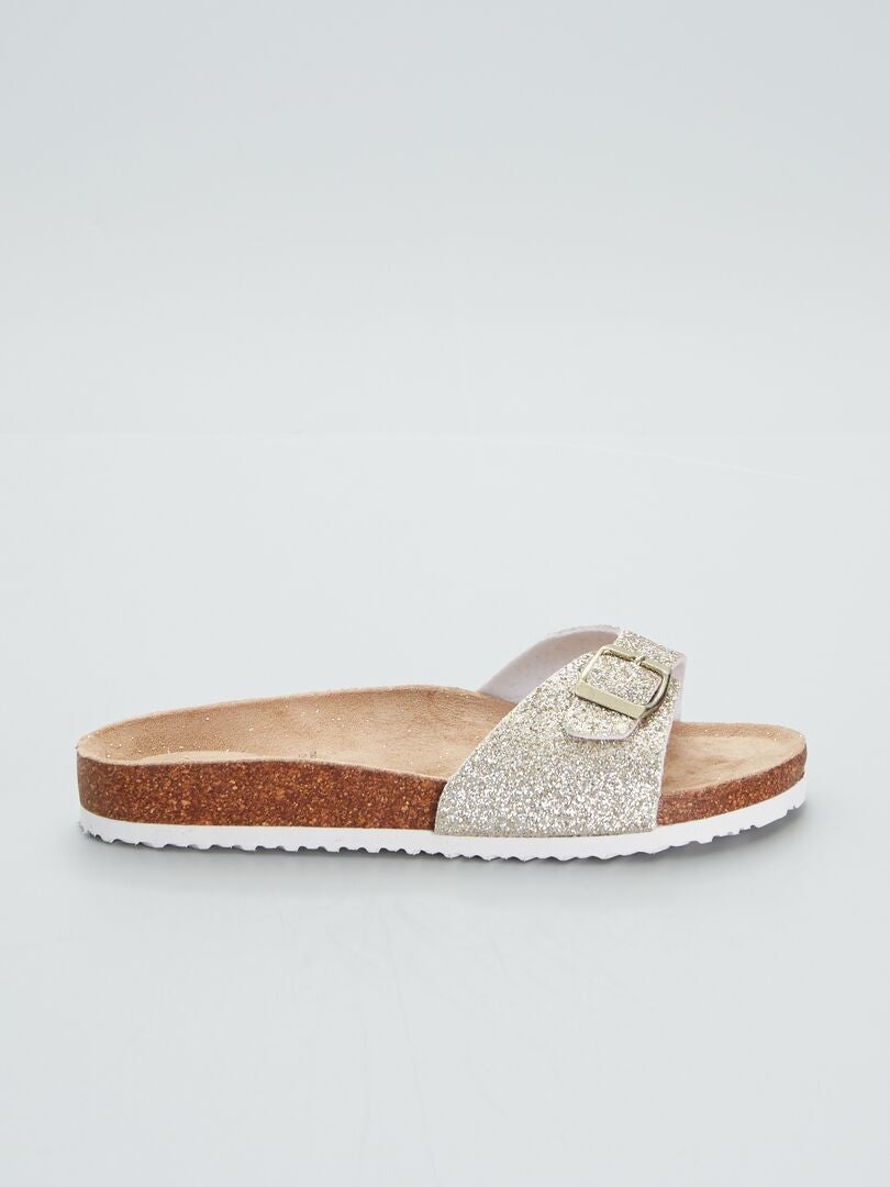 Sandalen met hoge zool - BEIGE