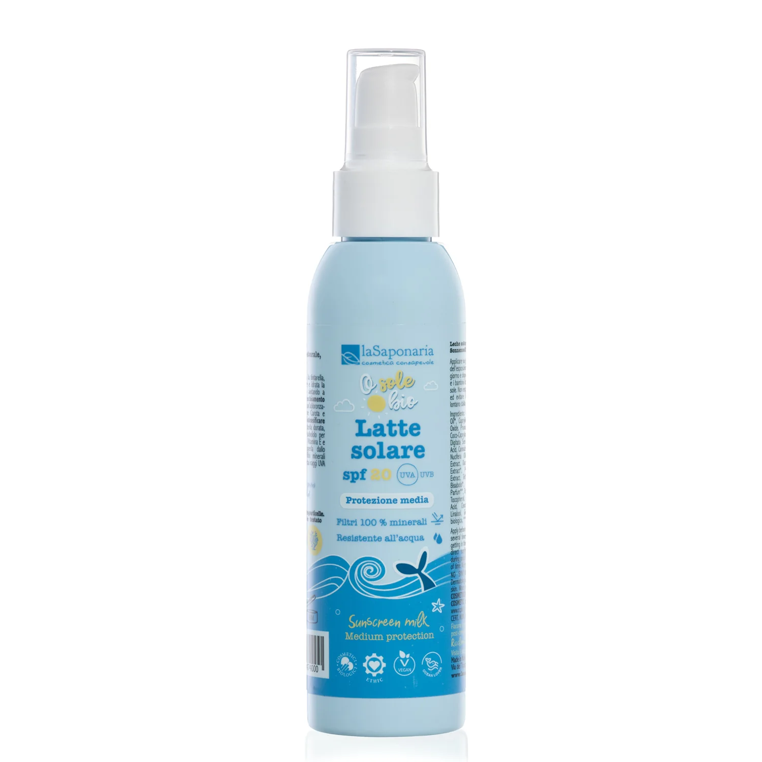 Osolebio Latte Solare SPF20 - Latte solare corpo media prot., Solare viso media prot.