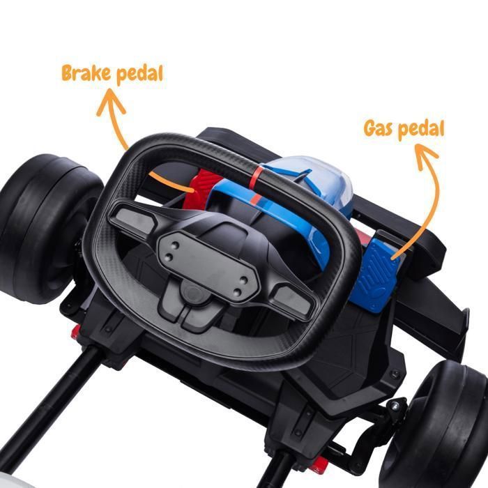 Kart eléctrico BMW de 24 V - Azul - Para edades de 5 a 12 años - Producto con licencia oficial - Función de derrape - 2 x 200 W - Velocidad máxima: 12 km/h