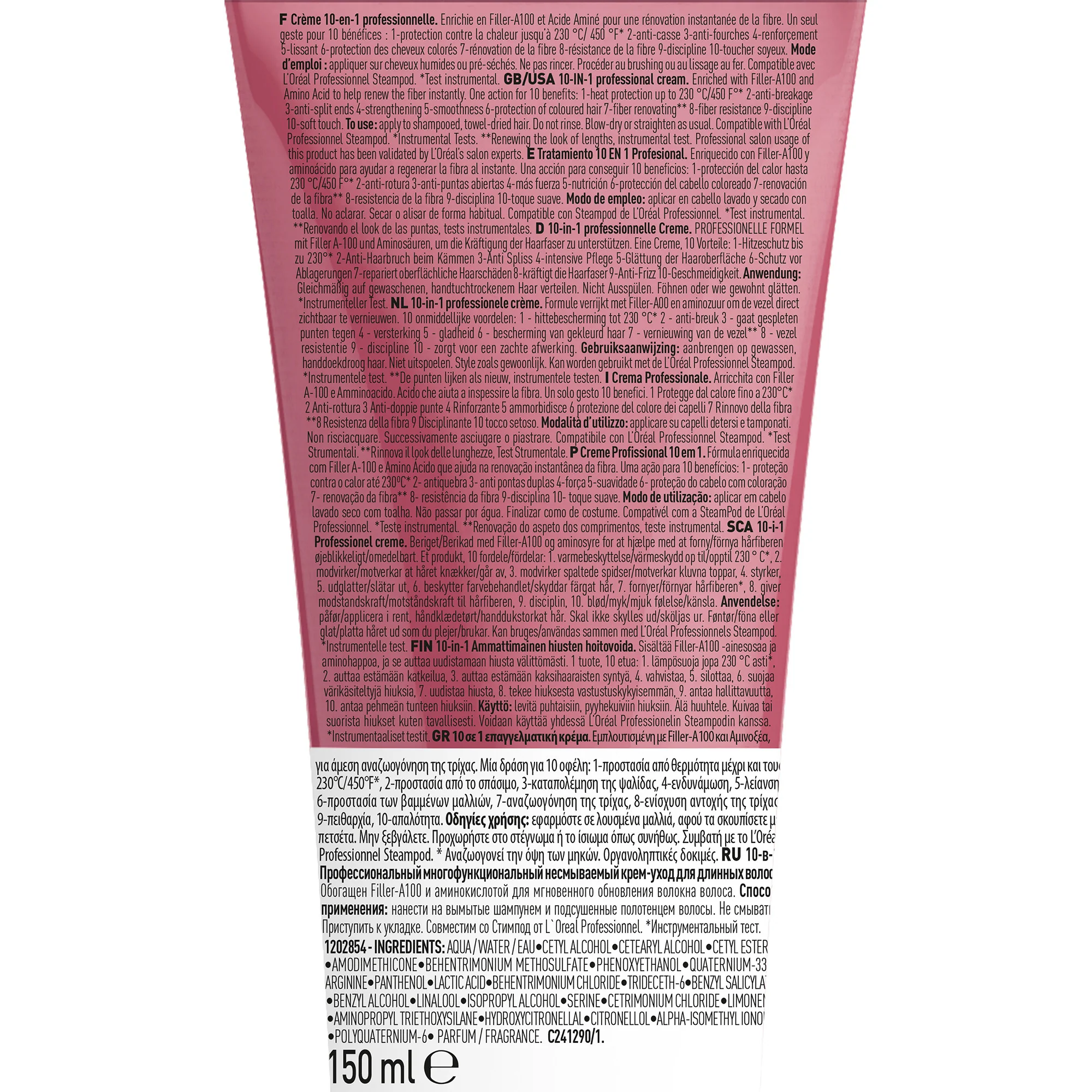 SERIE EXPERT New Pro Longer 10-in-1 Cream - Crema Capelli Styling & Finish, Crema Capelli