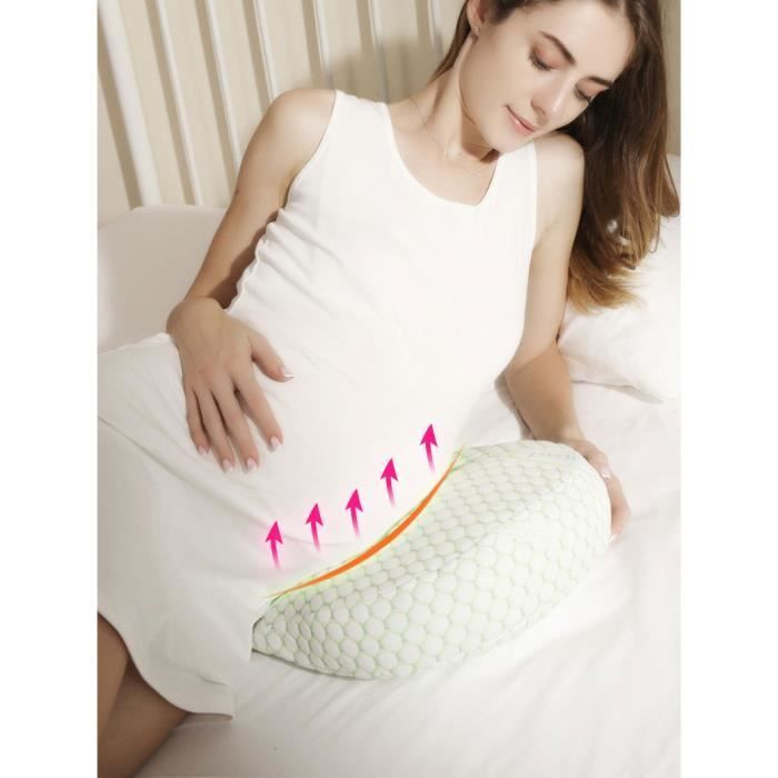 Coussin de maternité Oreiller de Grossesse, Oreiller de Corps avec la Couverture rempla able et Lavable
