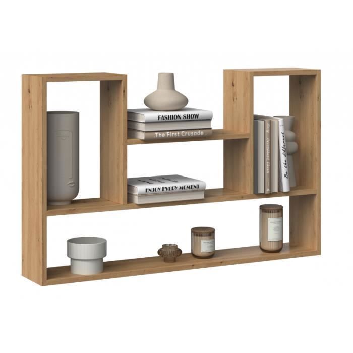 LULU - Hanging Bookshelf - Wall Shelf - 100x60x16 cm - Living Room Wall Storage