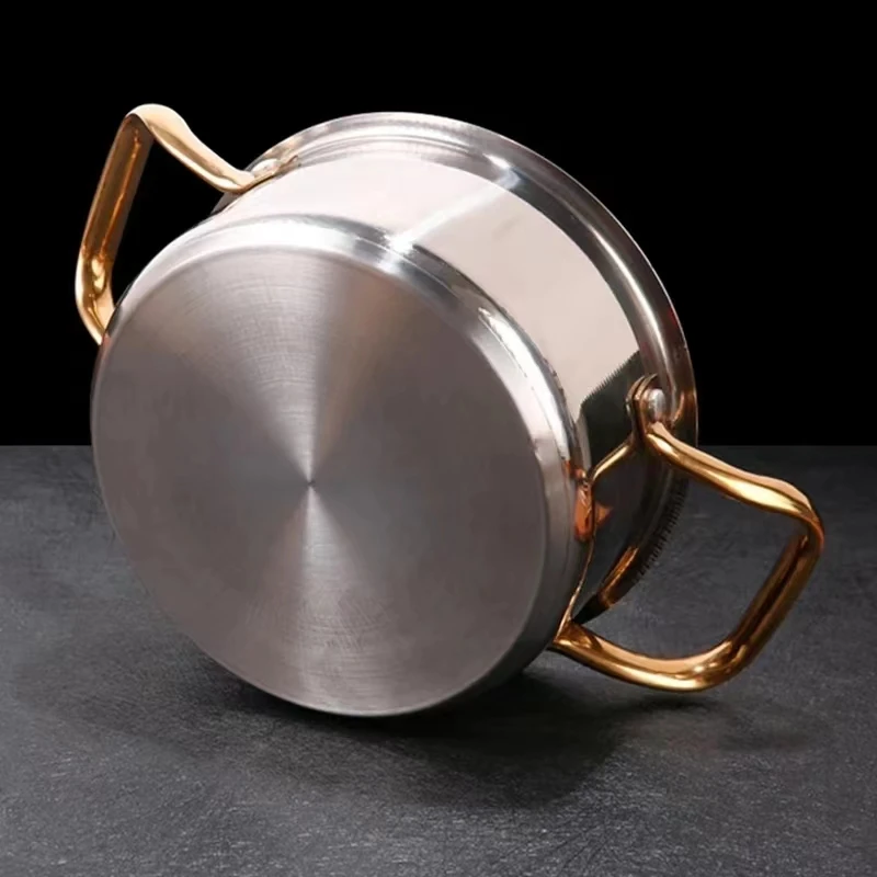 Casserole en acier inoxydable 304, revêtement antiadhésif alvéolé, couvercle inclus, compatible avec les plaques à induction, les cuisinières à gaz et toute autre poêle à frire.