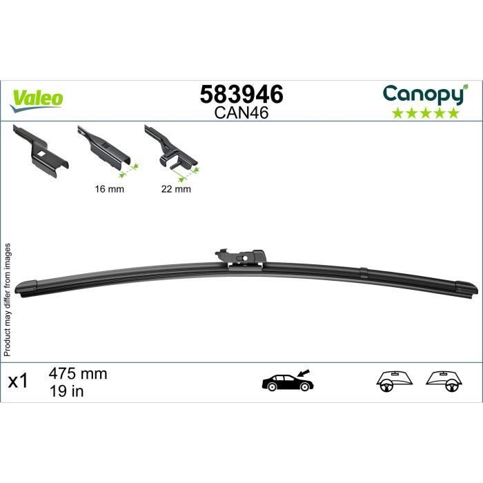 Escobilla limpiaparabrisas para capota - VALEO - 583946