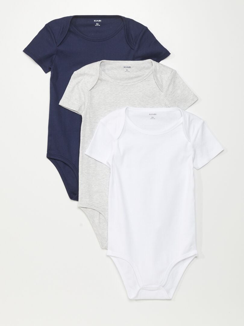 Set van 3 jersey rompertjes - So Easy - BLAUW