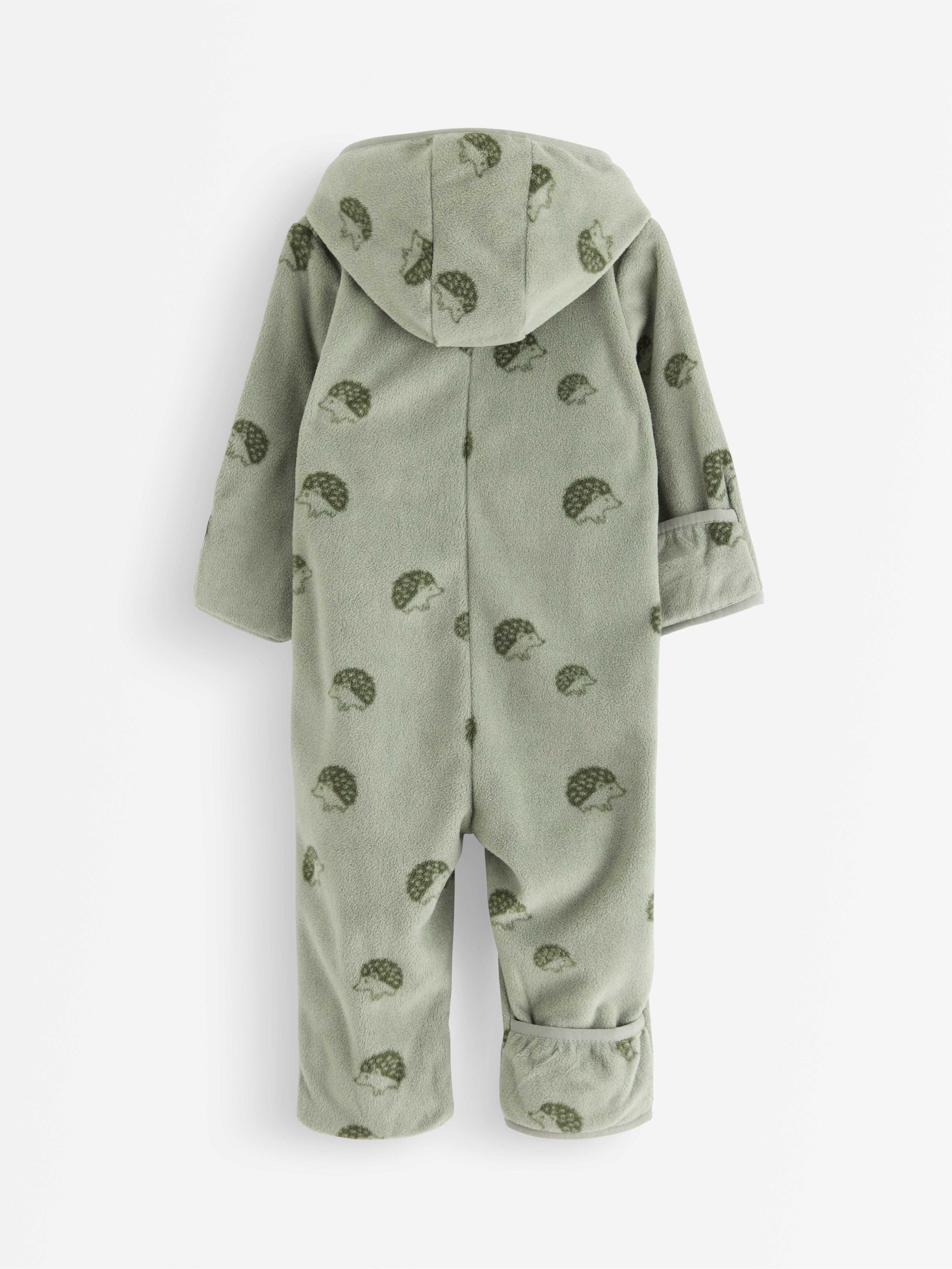Salopetă din microfleece Verde deschis prăfuit