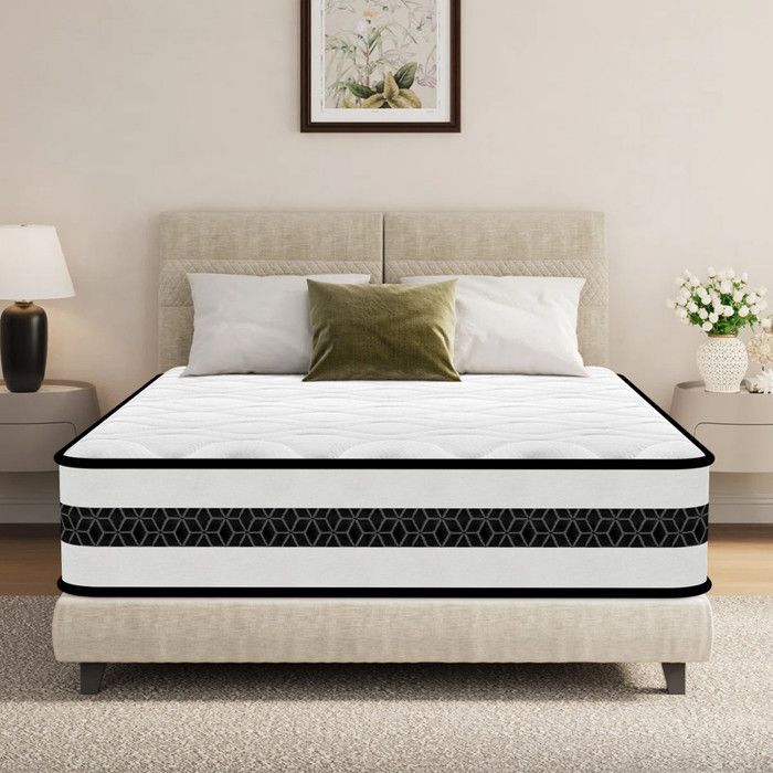 Matelas 140×190 cm- épais  28cm- Soutien ferme H3 -Ressorts ensachés + Mémoire de forme-Respirable & Orthopédique–certifié Oeko-Tex