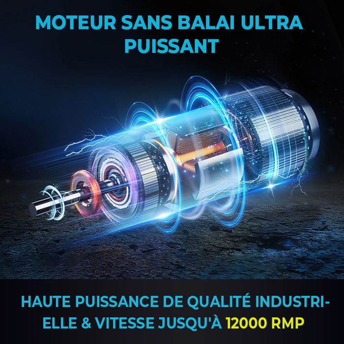 Smerigliatrice angolare a batteria da 125 mm, motore brushless da 22.000 giri/min, 3 velocità per taglio, lucidatura e levigatura.