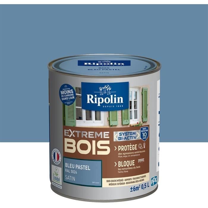 RIPOLIN - Extreme Wood - Azul pastel Ral 5024 - Satinado - 0,5 L