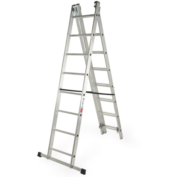 Kadax Drabina Aluminiowa 3x8 Dwustronna Składana