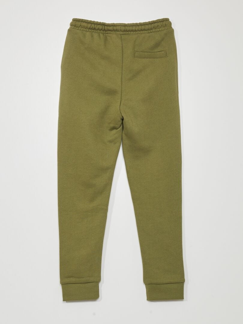 Joggingbroek van French terry met stiksels - groen
