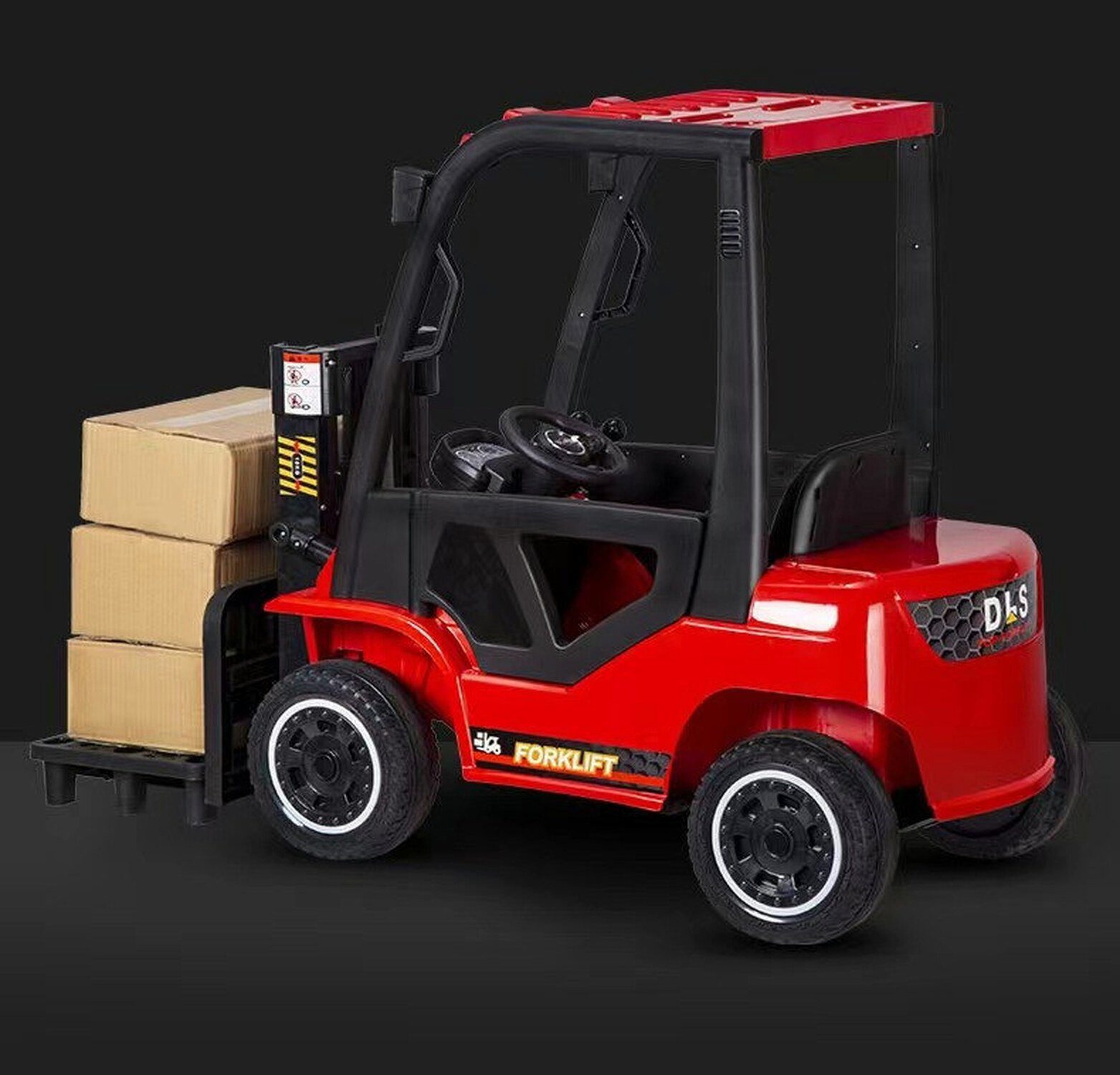 TPFLiving sähköinen lasten autotrukki - moottori: 2 x 12 V - akku: 1 x 12 V/7 Ah, kantavuus 40 kg, lasten auto - sähköauto turvavyöllä