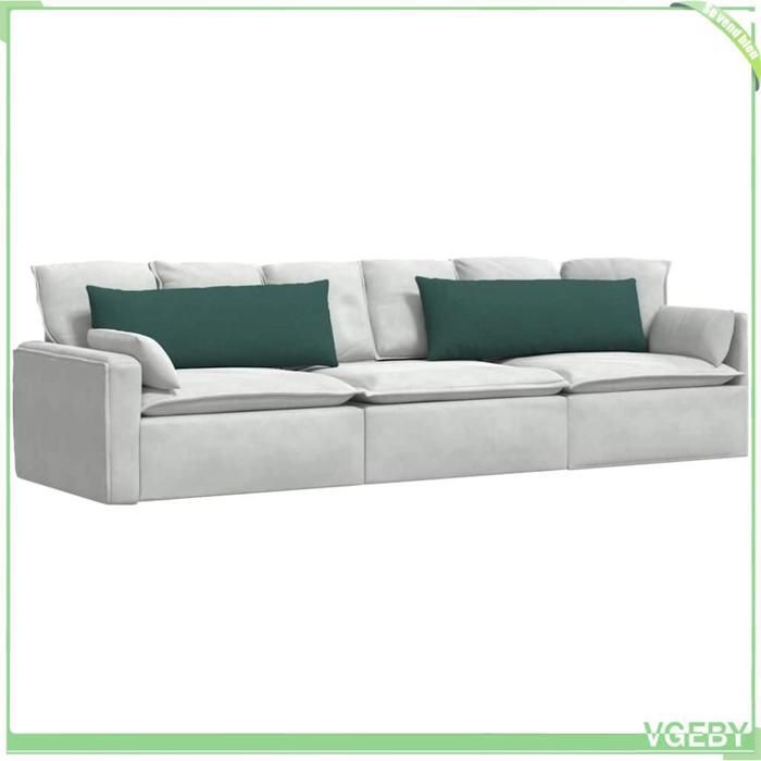 Cuscini per divano - ABI - 2 pezzi - Verde scuro - 120 x 40 cm - Fodere sfoderabili