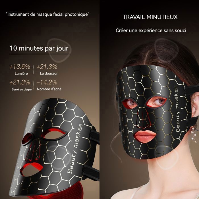 Mascarilla facial térmica con 7 colores – apta para usar mientras se aplica una mascarilla facial.