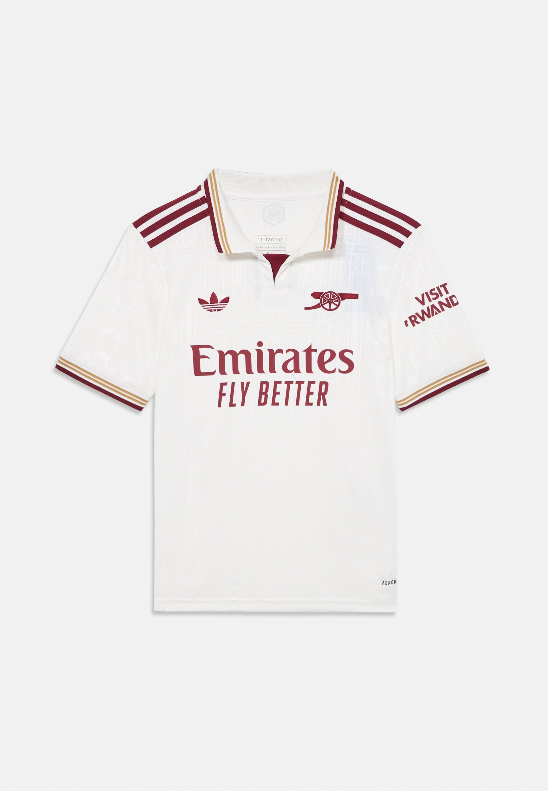 adidas Performance ARSENAL KIDS UNISEX - Fotballskjorte - cloud white/burgunder