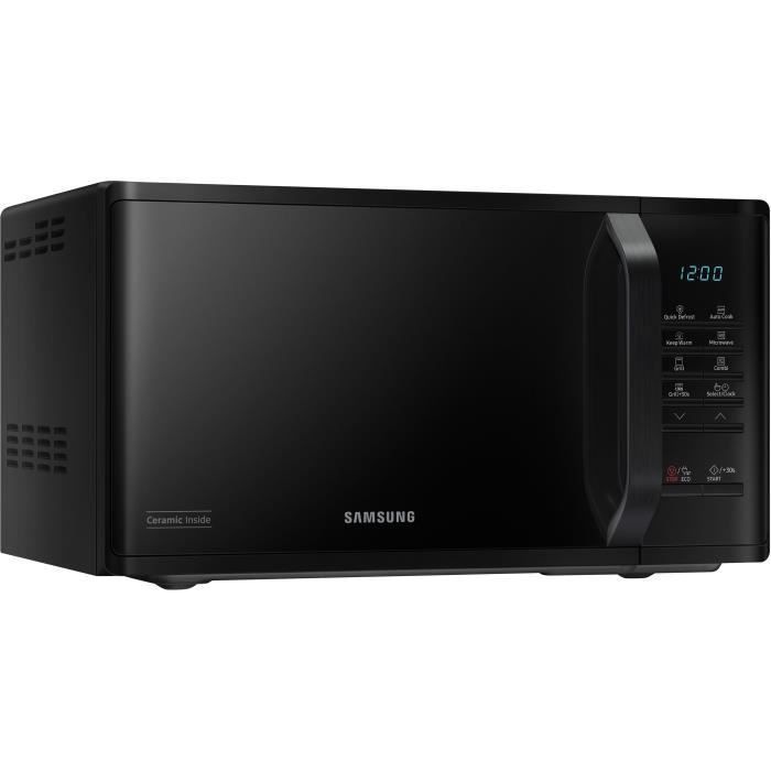 Samsung MG23K3513AK magnetronoven - 23 liter - grill - elektronisch - 800 W - 28,8 cm - keramische emaille binnenkant - zwart
