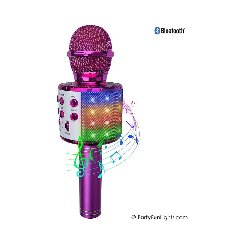 Karaoke-mikrofon Bluetooth, sort