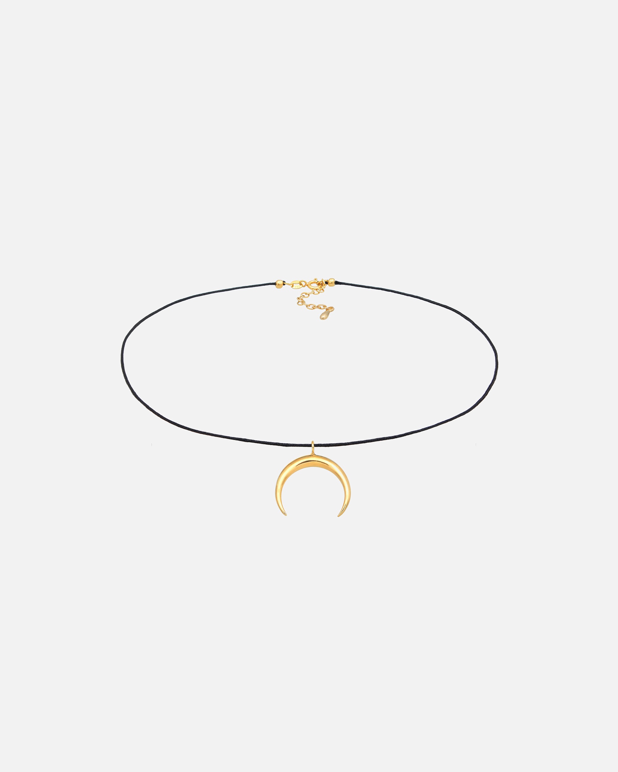 Elli Femmes choker demi-lune pendentif en nylon en argent sterling 925