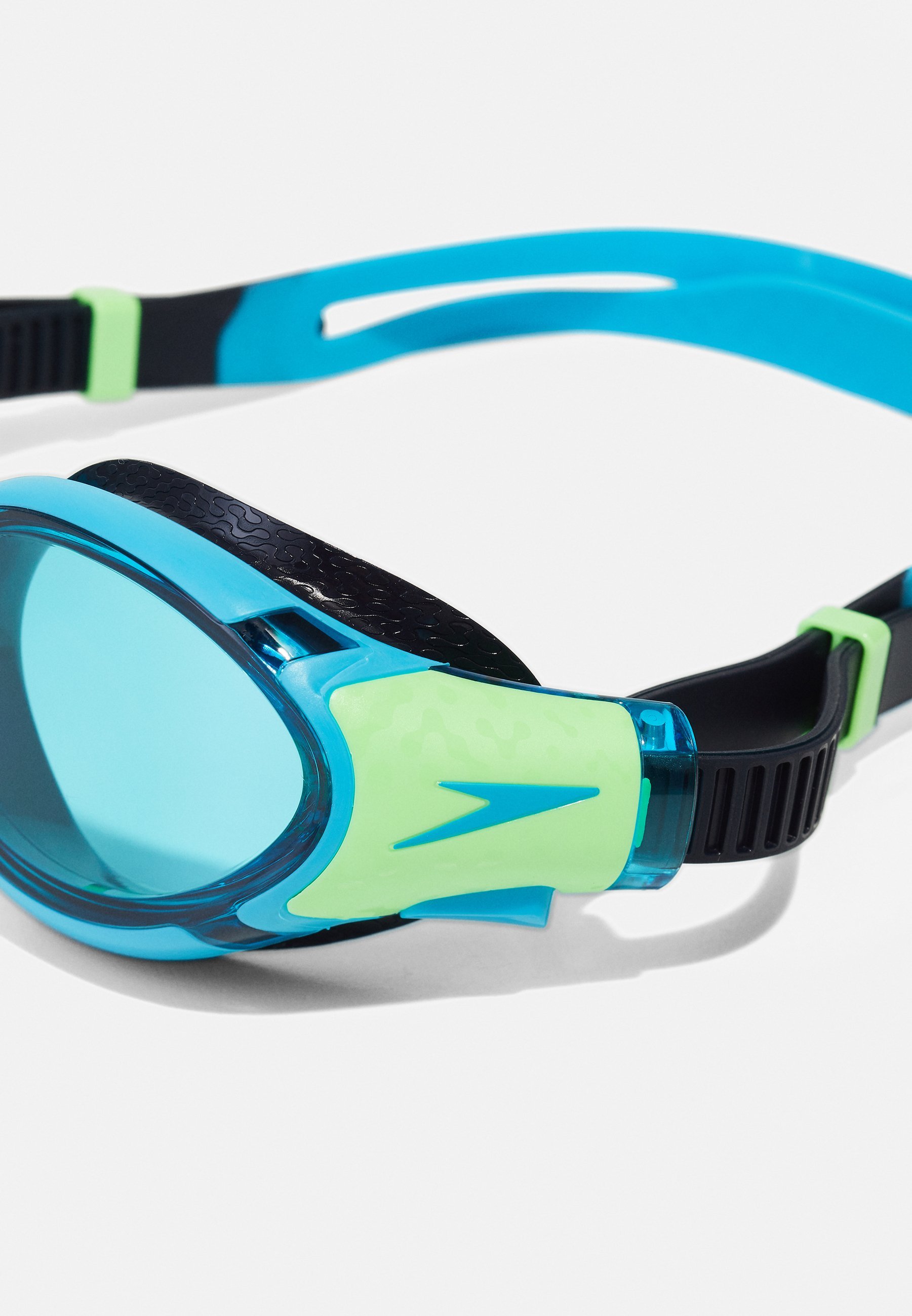 Occhialini Speedo BIOFUSE JUNIOR UNISEX - Blu ipersonico/Blu navy/Verde luminescente/Blu