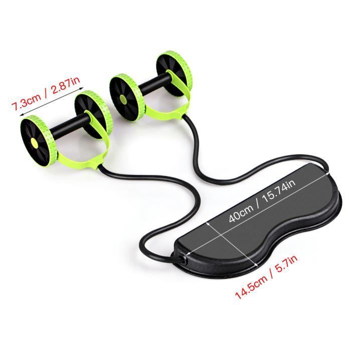 Rueda abdominal - Fitness - Multifuncional - 6 niveles de resistencia - Verde - Equipo de entrenamiento de fuerza