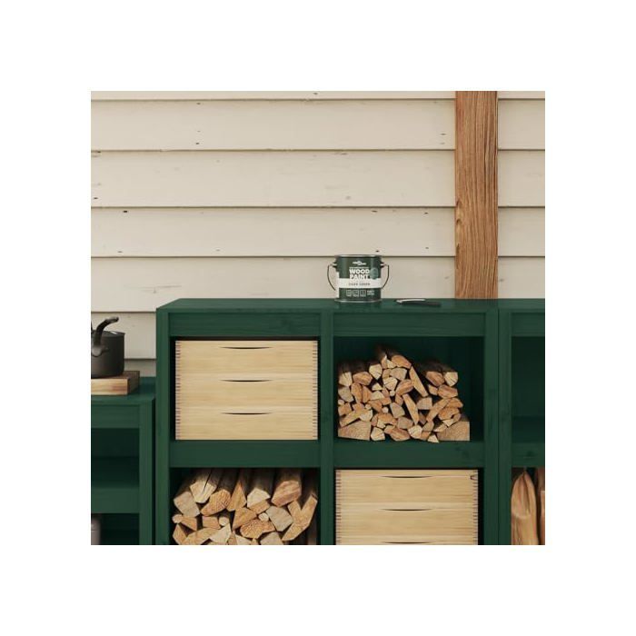 Exterior wood paint - vidaXL - Green - 2.5 l - Water-based formula - Coverage up to 30 m²