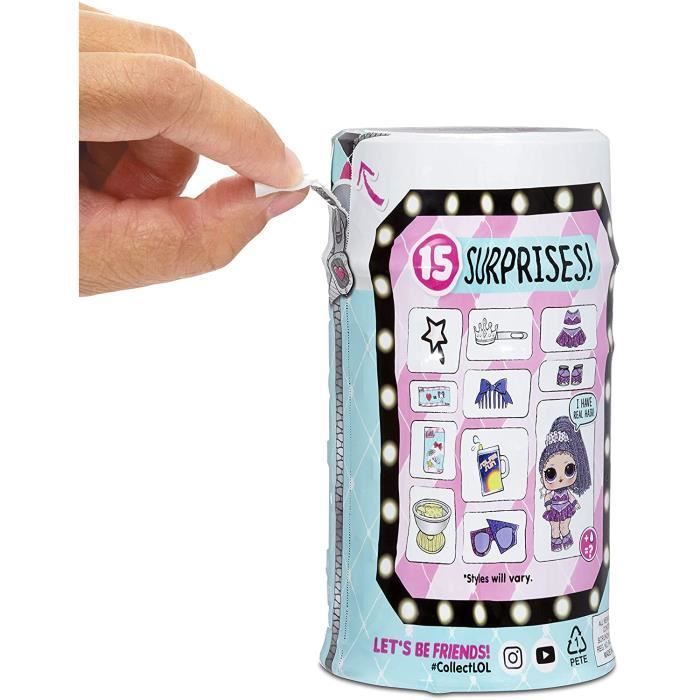 Muñeca sorpresa - LOL Surprise - Serie Hairgoals 2 - 15 sorpresas - Cabello real - Accesorios para el cabello
