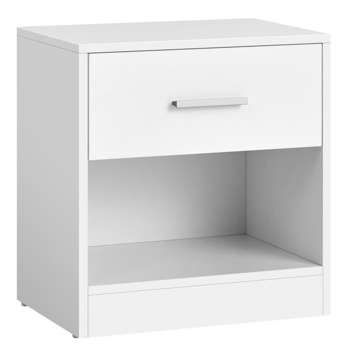 Comodino - VASAGLE - Bianco Classico - 1 cassetto - Design moderno e robusto