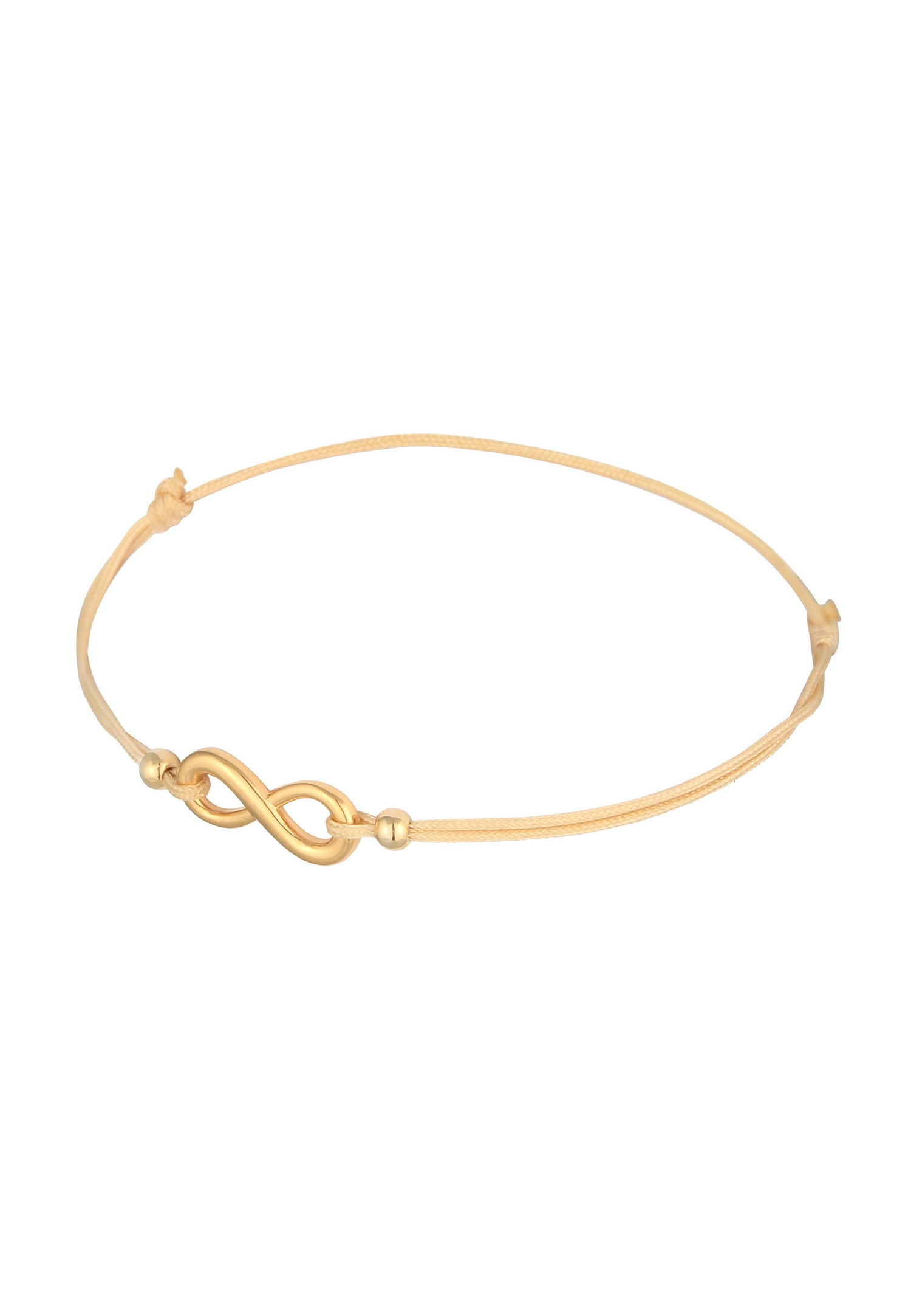 Elli Femmes symbole de l'infini avec nylon en Argent Sterling 925 Plaqué Or