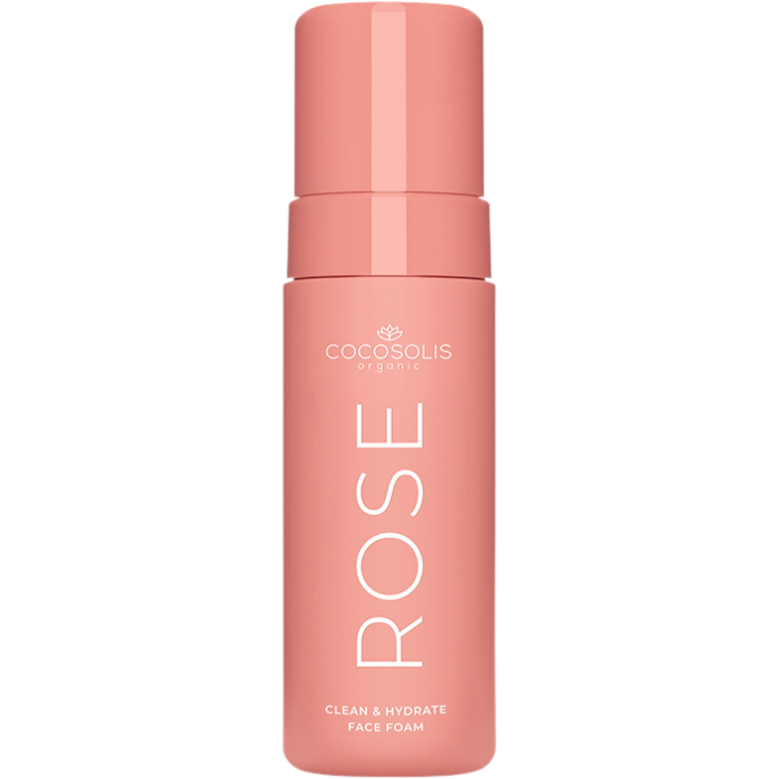 Schiuma detergente viso idratante alla rosa Cocosolis