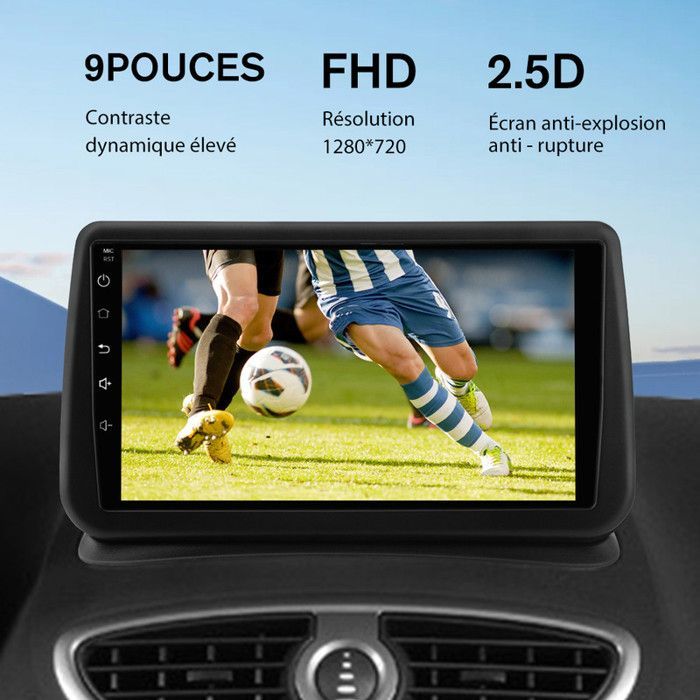 Autorradio AWESAFE Android 13 para Renault Clio 3 (2005-2014) 2GB+64GB con pantalla táctil de 9