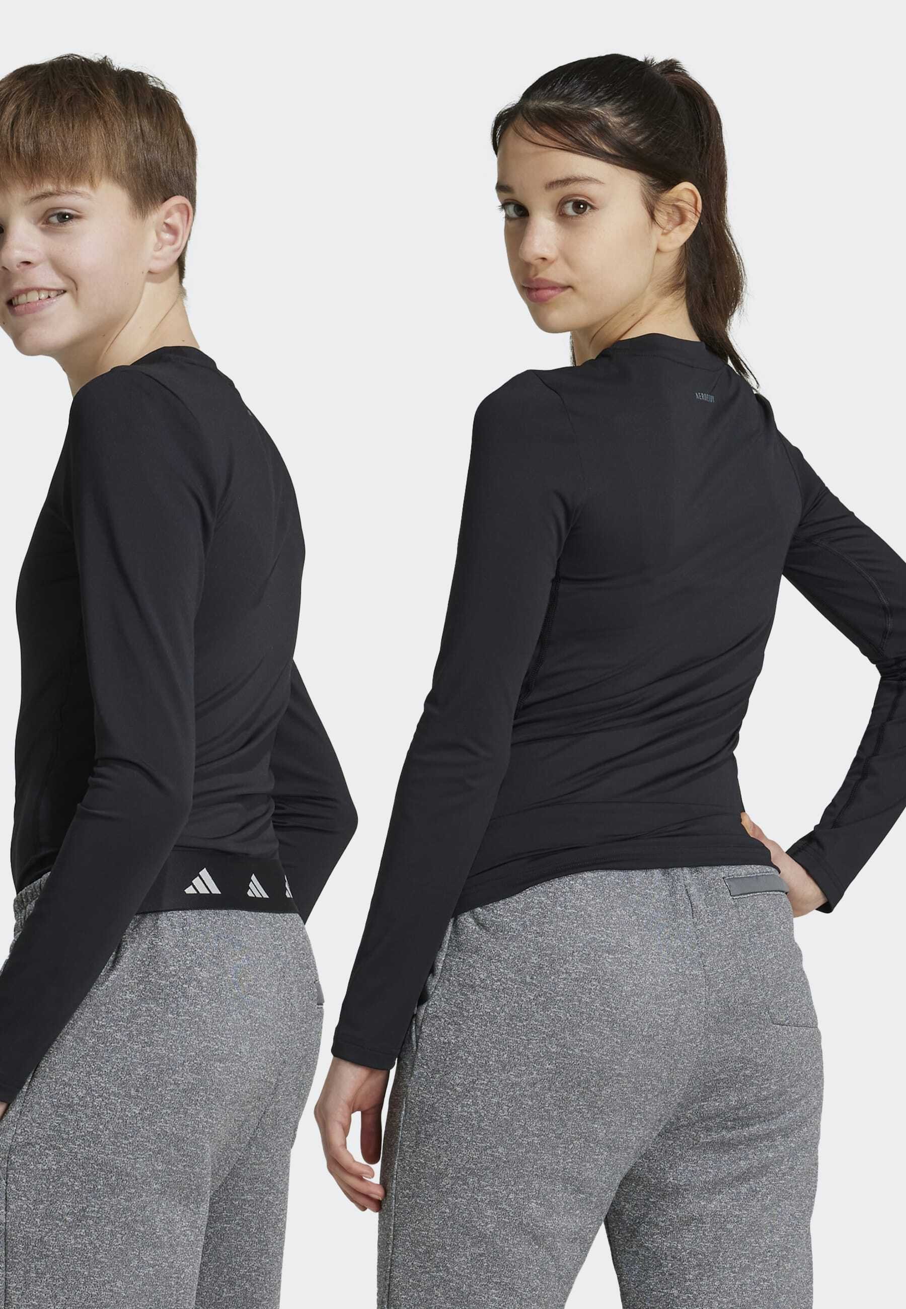 adidas Performance TECHFIT T-shirt met lange mouwen voor kinderen - Top met lange mouwen - zwart wit
