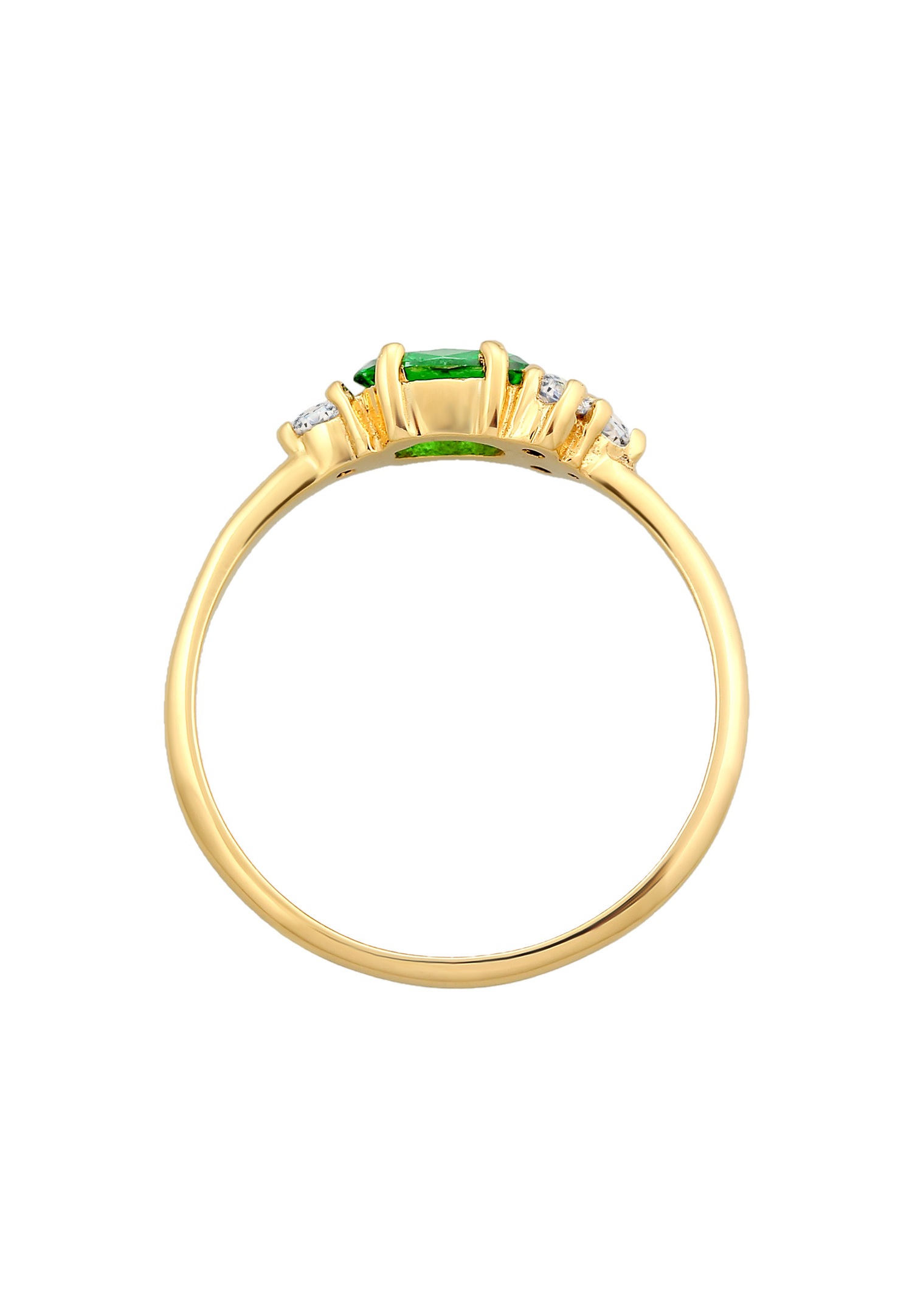 Elli Femmes Bague de fiançailles Extravagant Vert avec Cristal de Zirconium en Argent Sterling 925