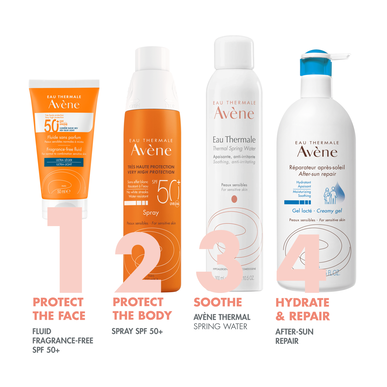 Avène Sun Care Fluid bez parfemace SPF50 opalovací krém na obličej 50ml