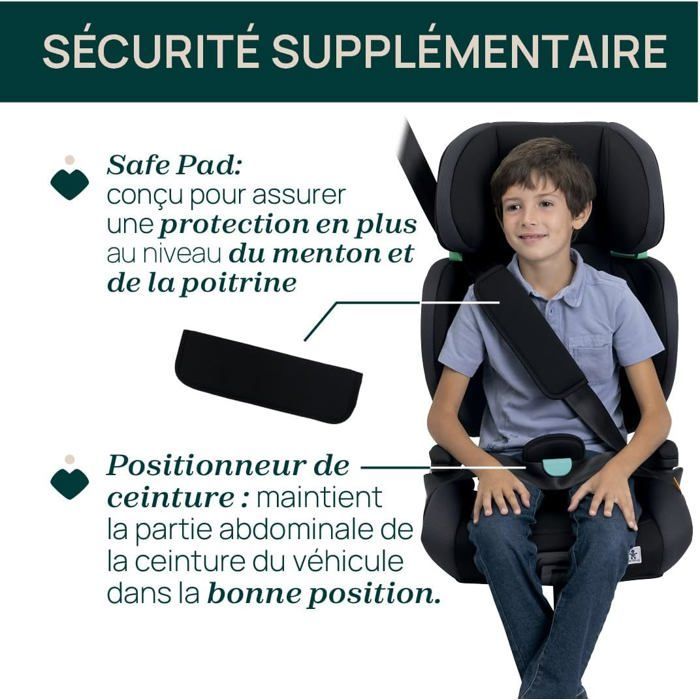 Silla de coche para niños de 3 a 12 años (15-36 kg, 100-150 cm) Grupo 1/2/3 - Isofix, reclinable, regulable en altura - Reposabrazos acolchados