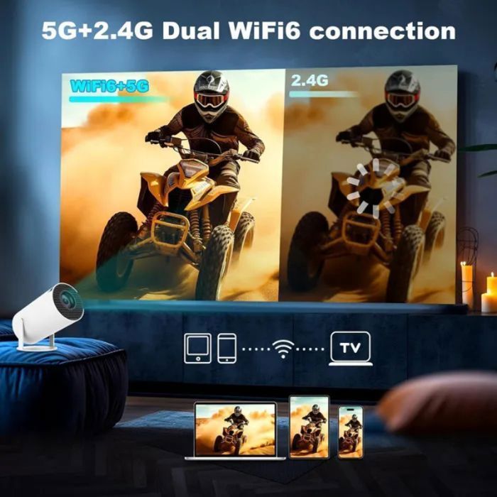 Portable projector - NOBRAND - HY300-PRO - Full HD 1080p - 1100 lumens - 5G WiFi & Bluetooth