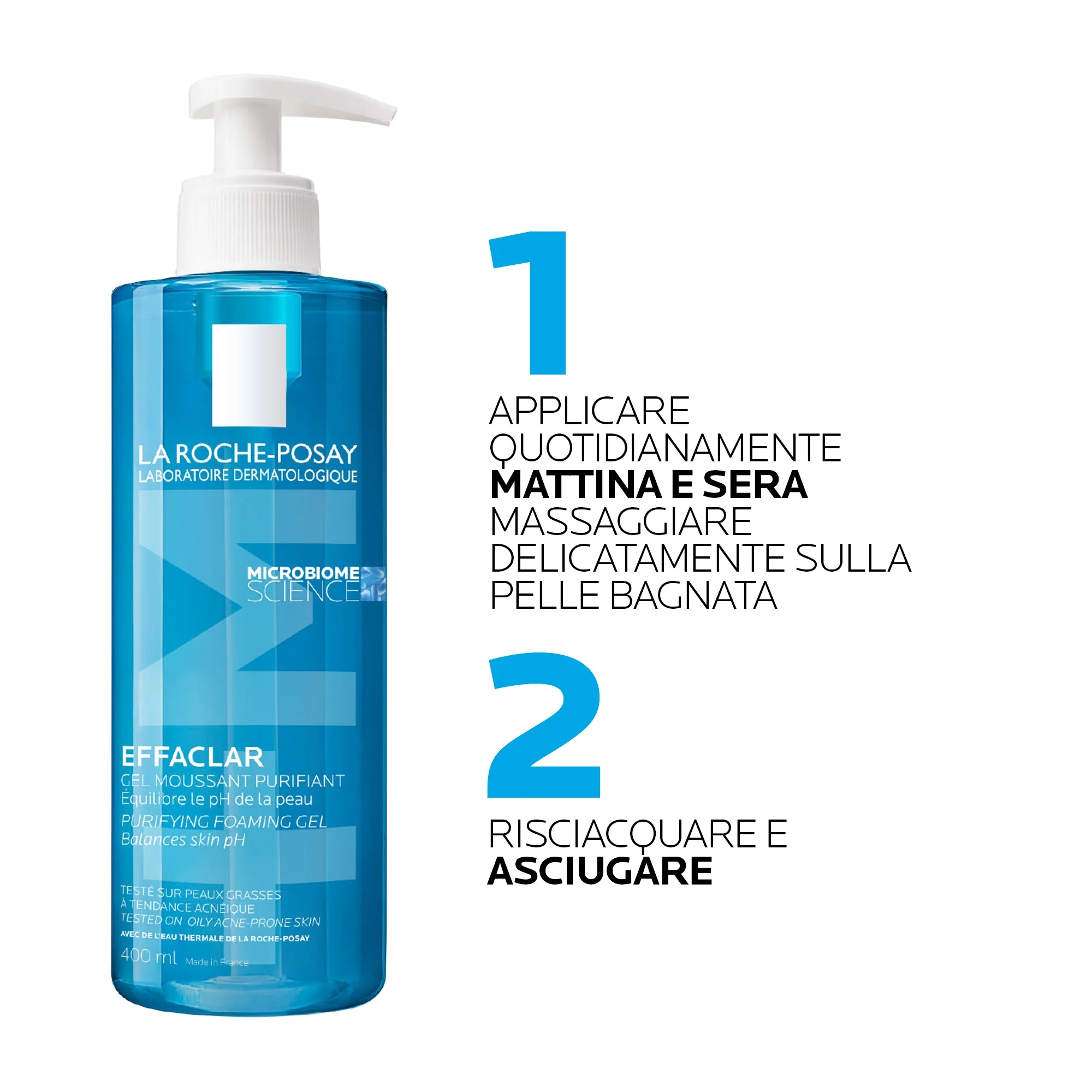 LA ROCHE POSAY La Roche Posay Effaclar Gel Mousse 400 ml Zuiverende reinigingsgel