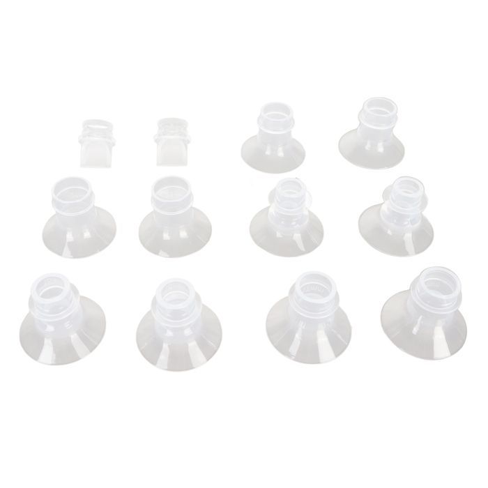 OMABETA 10 insertos para embudo de extractor de leche portátil, inserto de bloqueo para extractor de leche, embudo de silicona para el cuidado del bebé, kit de cuidado del bebé