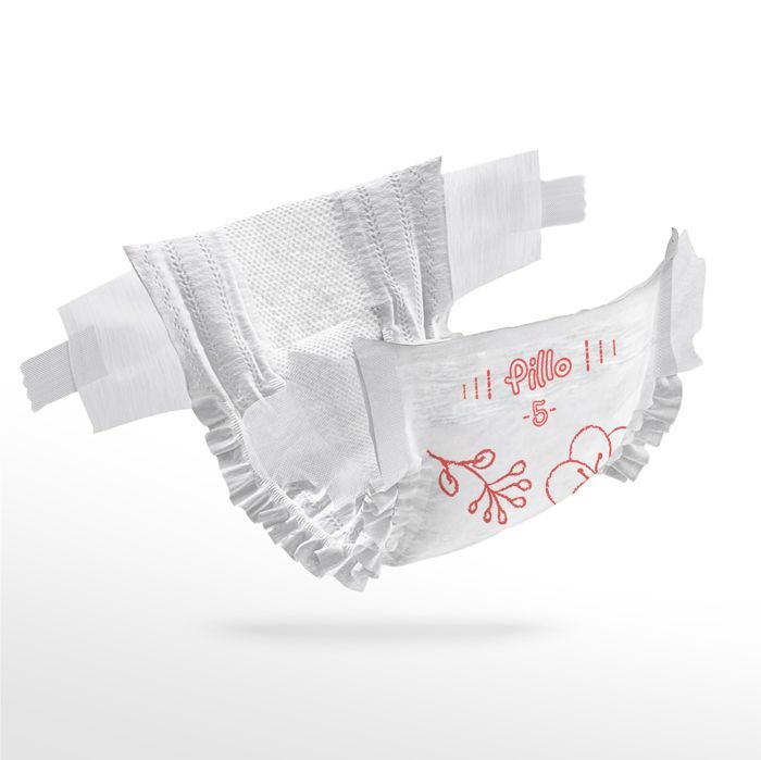 Pillo luiers maat 5 - Pak van 132 luiers, 4 pakken van 33 babyluiers maat 5 - Junior (11-16 kg) - Babyluier