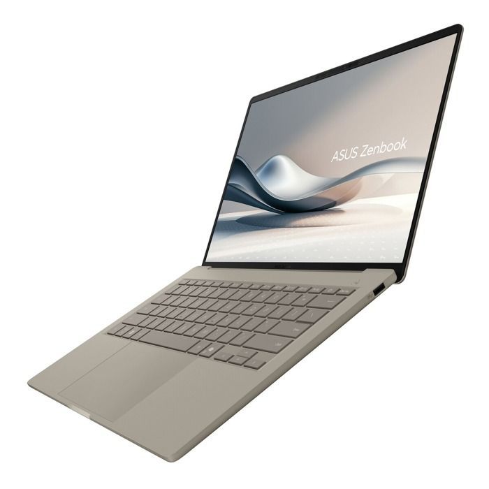 Asus Zenbook UX3407QA Laptop da 14 pollici con processore Qualcomm Snapdragon® X, 16 GB di RAM e SSD da 512 GB, colore beige.