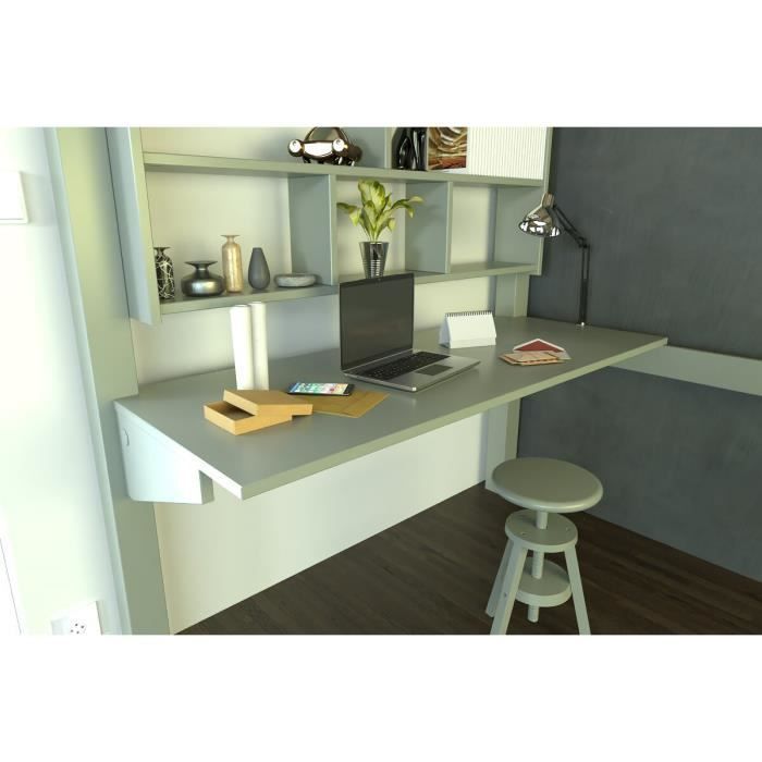 Desk for loft bed - ABC FURNITURE - Straight - Grey - Satin - 1 drawer