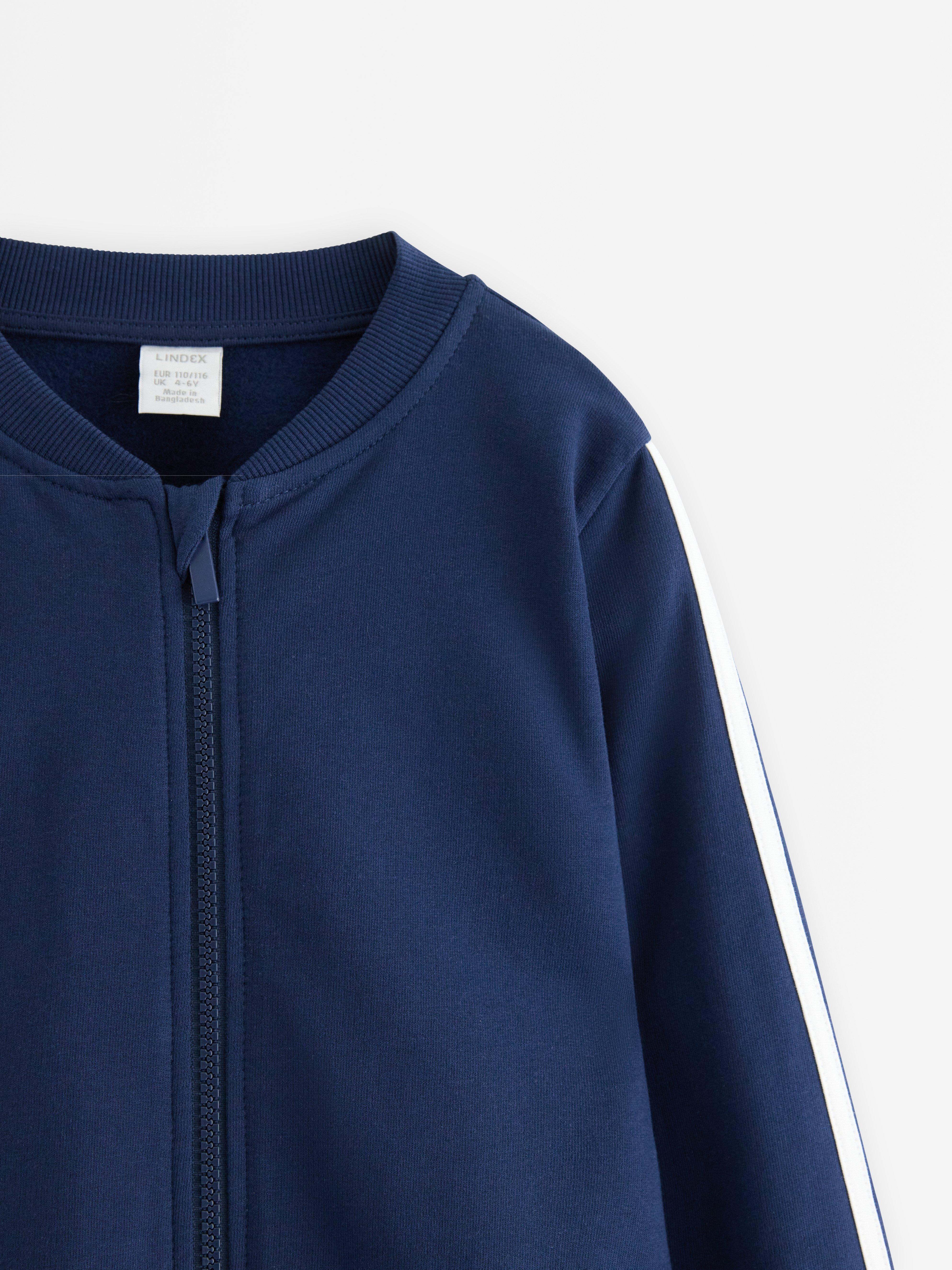 Sweat-shirt à fermeture éclair bleu foncé