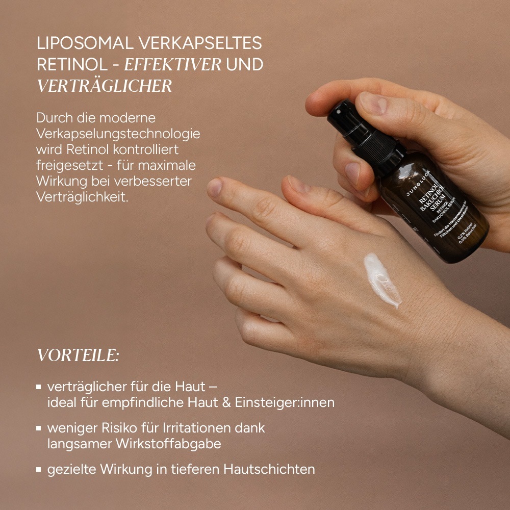 Junglück pretnovecošanās serums ar retinolu un bakuhiolu – 30 ml