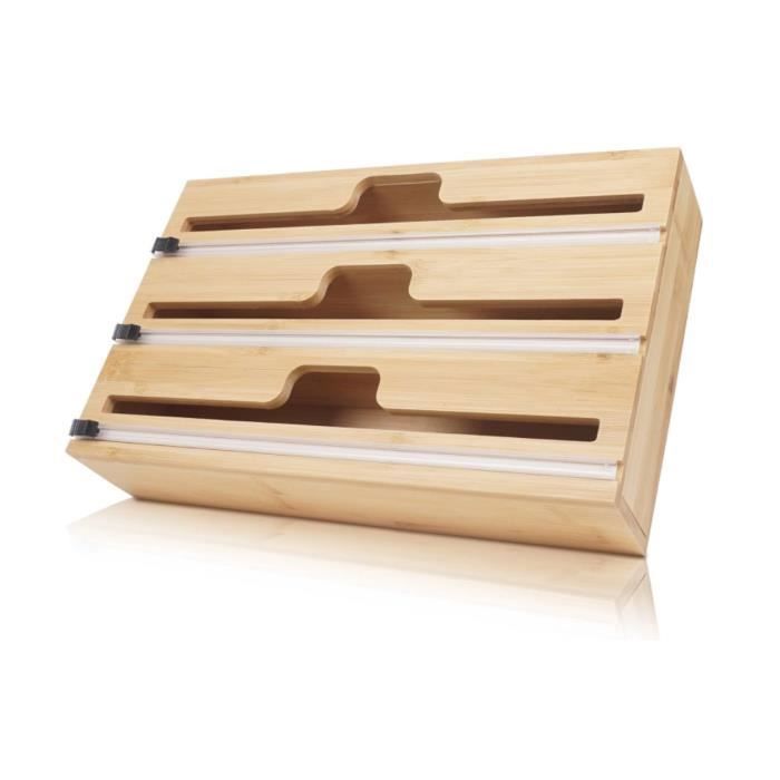 Distributeur Papier Aluminium et Film Coupe-capsule pour Tiroir de Cuisine, Compatible avec Rouleaux de multicolor FILM ALIMENTAIRE