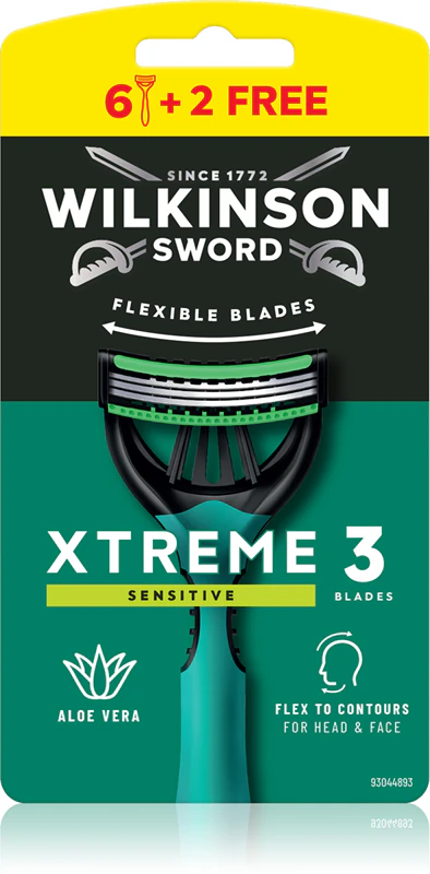 Aparelhos de barbear descartáveis Wilkinson Sword Xtreme 3 Sensitive Comfort para homens