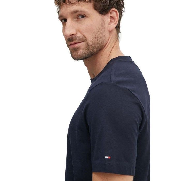 Camiseta Tommy Hilfiger azul de corte regular con estampado gráfico para hombre
