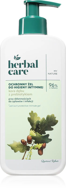 Gel de higiene íntima Farmona Herbal Care com aroma de casca de carvalho