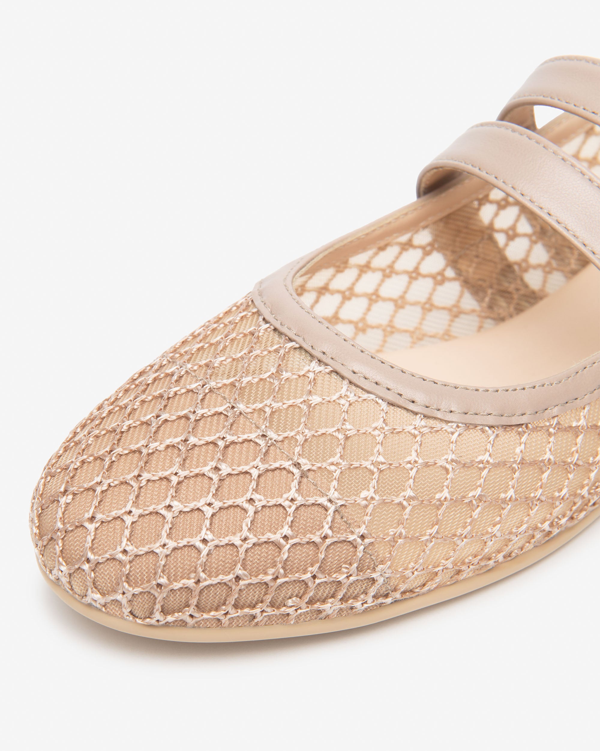 Damenballerinas aus Canvas und Leder