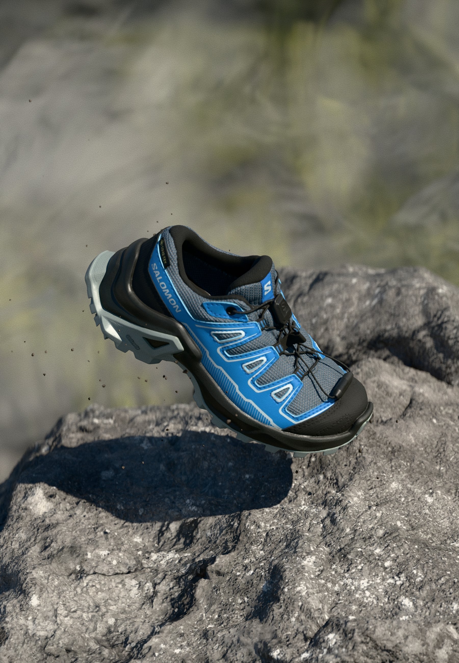 Salomon X ULTRA GTX UNISEX - Buty trekkingowe - turbulence/czarny/francuski niebieski