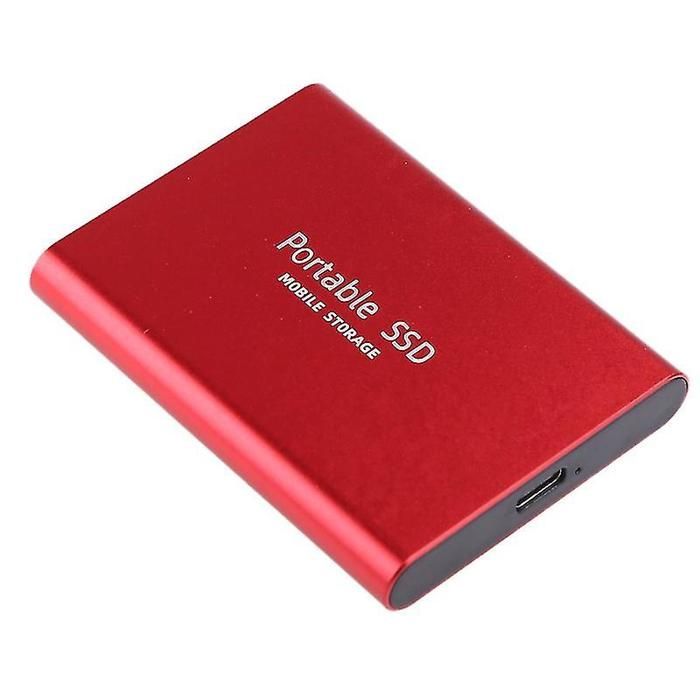 1TB, 4TB, 2TB, 1TB εξαιρετικά λεπτός επεκτάσιμος φορητός σκληρός δίσκος SSD Type-C (κόκκινος)